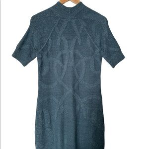 🎉 Vera wang teal woollike shimmering dress